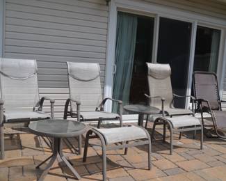 Patio Chairs with foot stool