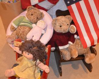 Stuffed bear. vintage Cabbage patch doll