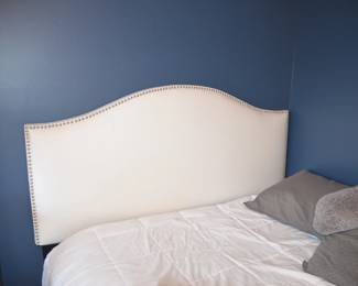 White Leather Headboard