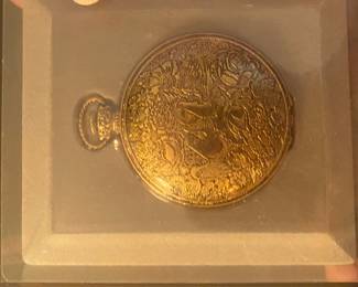 Gold Pocket Watch Pendant