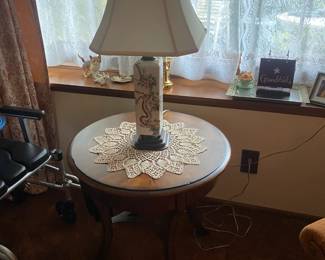 Hand Painted Flower Lamp