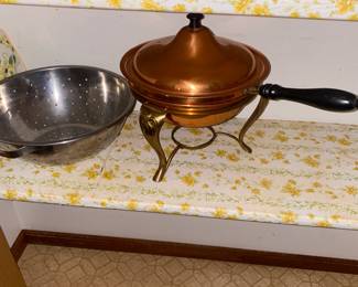 Copper and Brass Chafing Dish