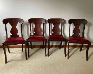 Antique Chairs With Red Seats