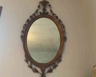 Antique Oval Wall Mirror