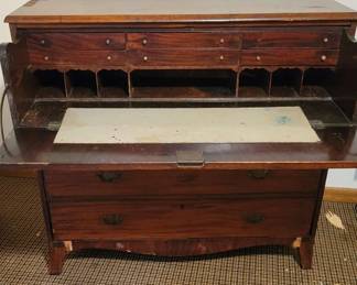 Brown desk Chest
