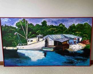 Daddys Girls Boat Painting