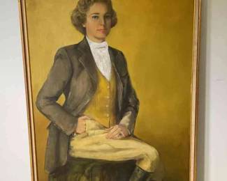 Golden Poised Lady Painting