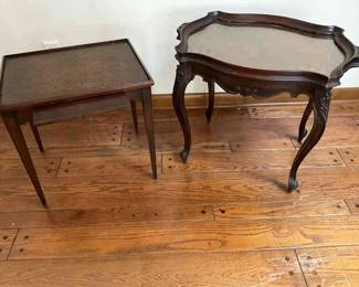 Pair Of Antique Tables With Inlays