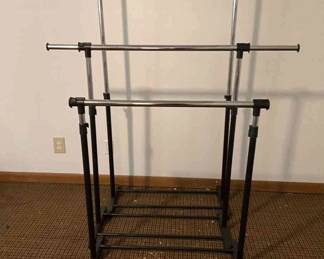Three Adjustable Rolling Clothing Racks