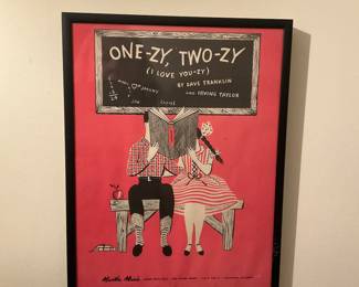 SEVERAL FRAMED SONGSHEETS