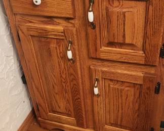 Cute storage oak cabinet