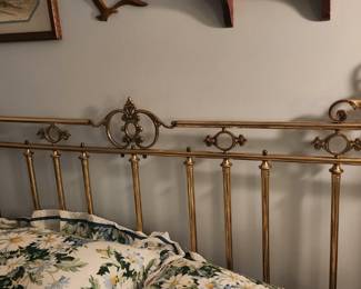 Queen size brass bed