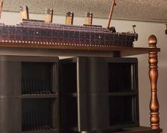 cassette cases and a boat