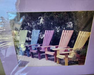 Adirondack colorful chairs print!