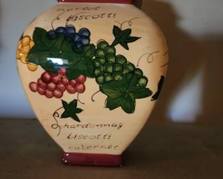 Vintage Nonni 12” Biscotti Tuscany Cookie Jar Canister w/ Lid