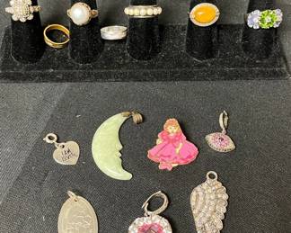 8 Silver Colored Rings some Stamped  More Smokers House