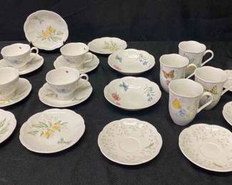 Lenox ButteryFly Meadow Cups, Saucers, And Bowls