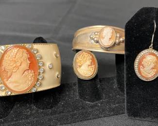 Vintage Cameo Jewelry Lot Smokers House