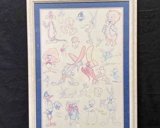 Virgil Ross L.E. Signed Warner Brothers Lithograph