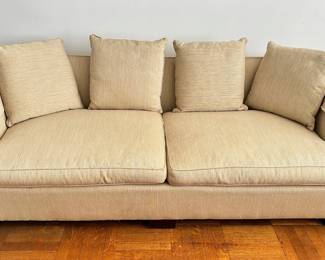 Mid-Century Modern Couch With Mahogany Legs & 4 Throw Pillows With Original Receipt
Lot #: 20