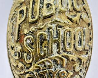 Vintage Solid Brass Public School City Of New York Doorknob
Lot #: 71