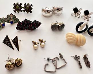 13 Pairs Earrings, Some Vintage
Lot #: 119