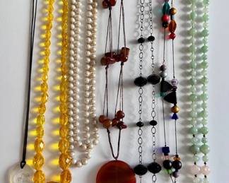 7 Necklaces: 1940s Gold Crystal, Jadeite & More
Lot #: 117