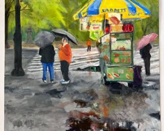 Joan Menschenfreund 2023 Original Oil Painting On Board, New York City, Unframed (See Artist's Bio)
Lot #: 10