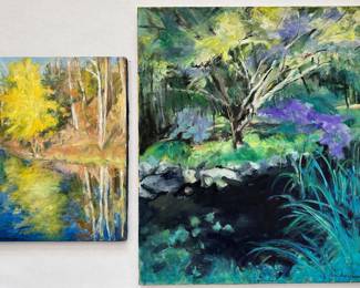 2 Joan Menschenfreund Original Oil Paintings On Canvas, Landscapes,Unframed (See Artist's Bio)
Lot #: 145