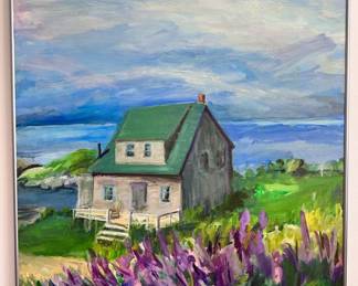 Joan Menschenfreund 2020 Original Oil Painting Board, Block Island House, Framed (See Artist's Bio)
Lot #: 128