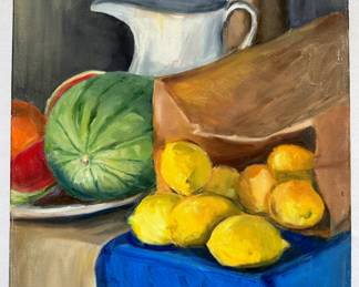 2 Joan Menschenfreund Original Oil Paintings On Canvas, Still Lives, Unframed (See Artist's Bio)
Lot #: 86