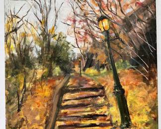 2 Joan Menschenfreund 2018 Original Oil Paintings On Canvas, Landscapes, Unframed (See Artist's Bio)
Lot #: 155