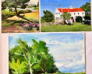 3 Joan Menschenfreund 2018 Original Oil Paintings On Board, Landscapes, Unframed (See Artist's Bio)
Lot #: 87