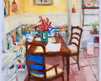 Joan Menschenfreund Original Oil Painting On Board, Interior, Unframed (See Artist's Bio)
Lot #: 151