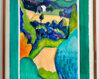 Esti Dunow 1993 Original Oil On Paper, "Cummington Landscape", Framed With Informal Appraisal
Lot #: 8