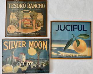 3 Vintage Fruit Crate Labels For Oranges & Lemons, Framed
Lot #: 101