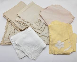 Vintage Napkins & Placemats, Many Hand Embroidered (30 Pieces)
Lot #: 115