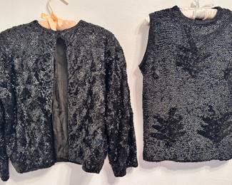 Set Vintage Beaded Formal Top & Jacket, Made In The British Crown Colony Of Hong Kong, Size Small
Lot #: 61