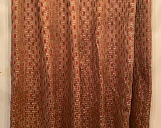 Fresh washed curtains with rod and hangers