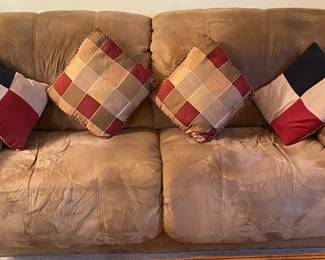 Couch w/ Pillows. Just needs some cleaning