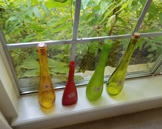 Some of colored bottles
