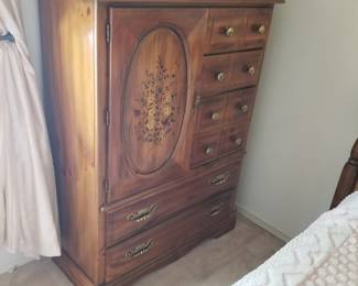 Matching armoire goes with double bed