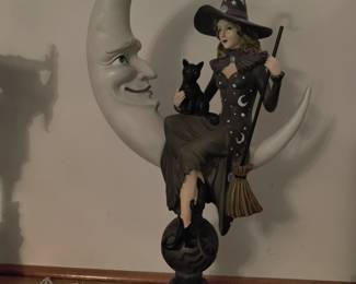 20" Crescent Moon with Sitting Witch - RECENTLY SOLD ON EBAY FOR $176.98 & $191.98 (OUR PRICE $75)
