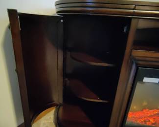 ELECTRIC FIREPLACE/TV STAND w/REMOTE - CURRENTLY RETAILS FOR $899+TAX (OUR PRICE $300 w/NO TAX - EXCELLENT CONDITION