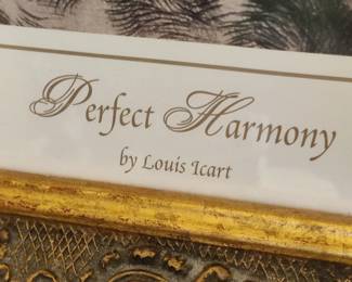 Framed "Perfect Harmony" (Scotty dogs) by Louis Icart (Art Deco era print) 1932