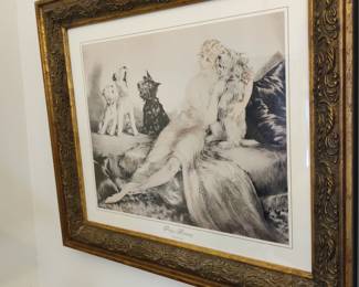 Framed "Perfect Harmony" (Scotty dogs) by Louis Icart (Art Deco era print) 1932