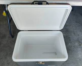 COLEMAN 6150 54 QUART - STAINLESS STEEL BELTED COOLER ICE CHEST - FOR CAMPING /FISHING - MULTILPES RECENTLY SOLD ON EBAY FOR W/ SHIPPING FROM $171 - $117 (OUR PRICE - $50)