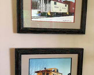 Signed , Numbered Train Art 