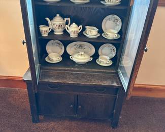 Childs Size Wood China Cabinet 