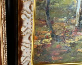 frame detail of oil painting 44' x 56"